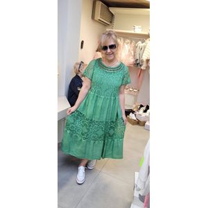Groene BOHO JURK - maat 42-44 (L)