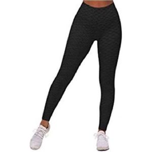 Premium Anti Cellulitis Legging - Shaping - Sportlegging - Push Up - Yoga - Legging Fitness - High Waist - Zwart - L