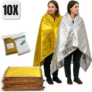 Puresolve - Isolatiedeken - Goud/Zilver - 10 Stuks - 160 x 210 cm - Aluminium