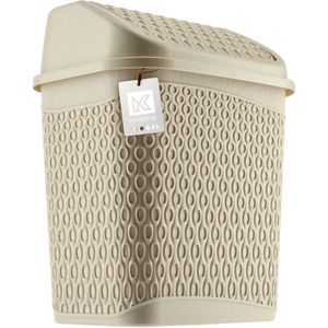 KADAX - Vuilnisemmer - Beige - 6,2 Liter - Met Schommeldeksel