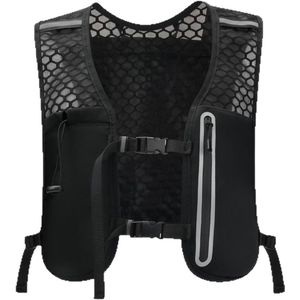 Sportvest - Fietsvest tas - Sportrugzak - Campingvest rugzak - Marathonrugzak - Reflecterende lichtgewicht sporttas - Wandelvest rugzak - Geschikt voor bergbeklimmen, joggen, wandelen - 40 cm - Zwart