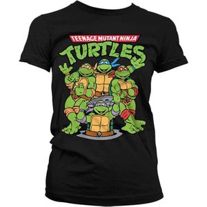 Teenage Mutant Ninja Turtles Dames Tshirt -L- TMNT Group Zwart