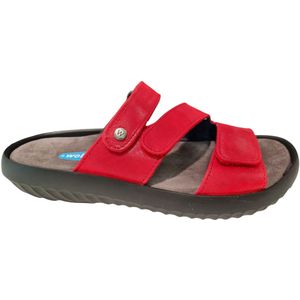 Wolky - Dames Slippers - Leer - Zwart - Rubberen Zool