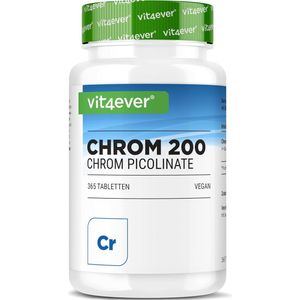 Chroom - Chroomtabletten - 365 Stuks - 200 Mcg Per Tablet