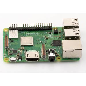 Raspberry Pi 3 Model B+ - Moederbord - 1 GB RAM - Draadloos LAN - Quad-core 1,4 GHz