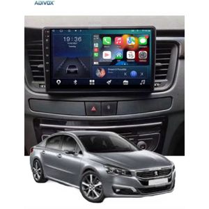 ADIVOX 9 inch geschikt voor Peugeot 508 vanaf 2011-2018 Android 14 4GB/64GB 8CORE Carplay/Auto/Wifi/RDS/DSP/5G/QLED