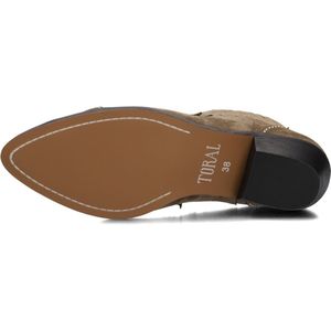 Toral Sonia Punk Laarzen - Suède - Dames - Taupe - Maat 38