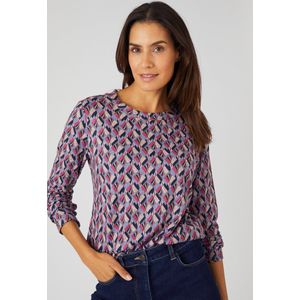 Damart - T-shirt geborsteld warm tricot - Dames - Roze - XXL