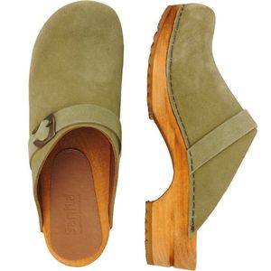 Sanita Clogs Damen Clog offen Wood-Hedi Open Green-36