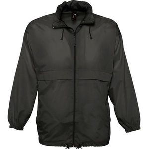 SOLS Unisex Surf Windbreaker Lichtgewicht Jasje (Zwart)