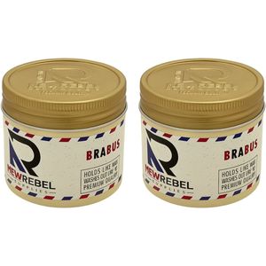 NEW REBEL Brabus Hair Wax – Premium Quality 2X – Haarstyling Wax voor Mannen - Styling Haar Wax - Haar Wax Mannen