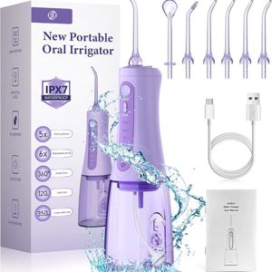 Equivera Waterflosser - Monddouche - Waterflosser Draadloos - Flosapparaat - Verwijderd Tandplak Eenvoudig