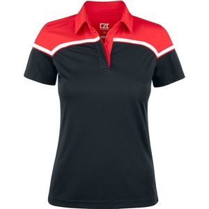 Cutter & Buck Seabeck Polo Dames 354429 - Zwart/Rood - XXL
