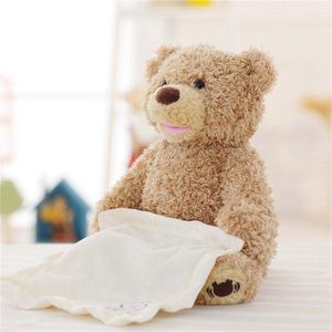 Kiekeboe Beer - Teddybeer - Interactieve knuffel - Peek-A-Boo - Hide and Seek - 30 cm