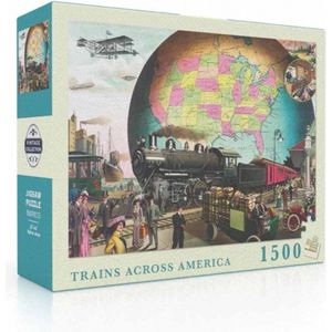 New York Puzzle Company Trains Across America - 1500 pieces