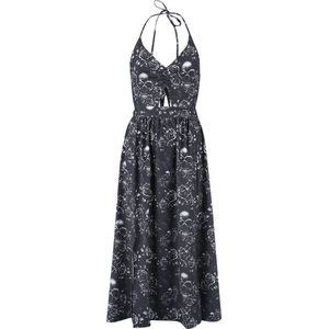 Black Premium by EMP zwarte jurk met halternek vetersluiting - Dames - M