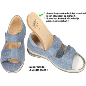 Fidelio Hallux -Dames - blauw licht - sandalen - maat 37