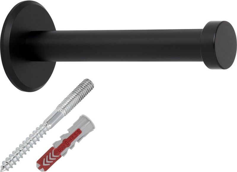 SO-TECH - Talea - Kapstokhaak - Zwart - RVS - Lengte 73 mm - Inclusief Bevestigingsset