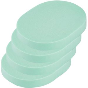 Herbruikbare Makeup Verwijder Sponsjes 4 Stuks - Ovalen Gezichtsreinigingsponsen - Lichtgroen