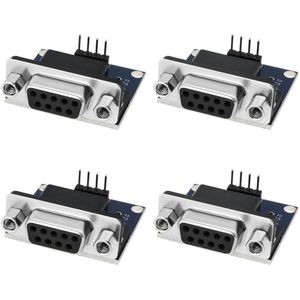 4Pcs 3.3V - 5.5V MAX3232 RS232 Serial to TTL Level Serial Converter Module for MCU Programming GPS Systems DVD Hard Drive Upgrades