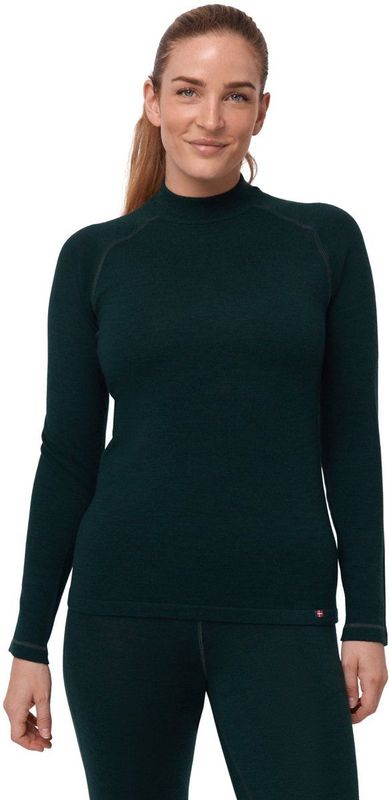 DANISH ENDURANCE Merino Wol Vrouwen Thermo Shirt - voor Extreme Kou - Donkergroen - Maat M