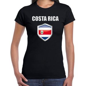Costa Rica landen t-shirt zwart dames - Costa Ricaanse landen shirt / kleding - EK / WK / Olympische spelen Costa Rica outfit XL