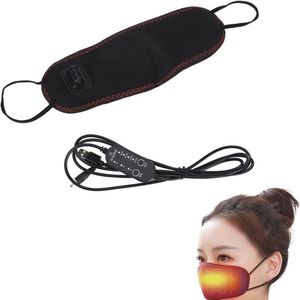 Heated Nose Cover - Warm Compress - USB Powered Heating Nose Pad - Prevent Snoring - Allergic - Washable Nose Warmer Cover voor Thuisgebruik - Zwart