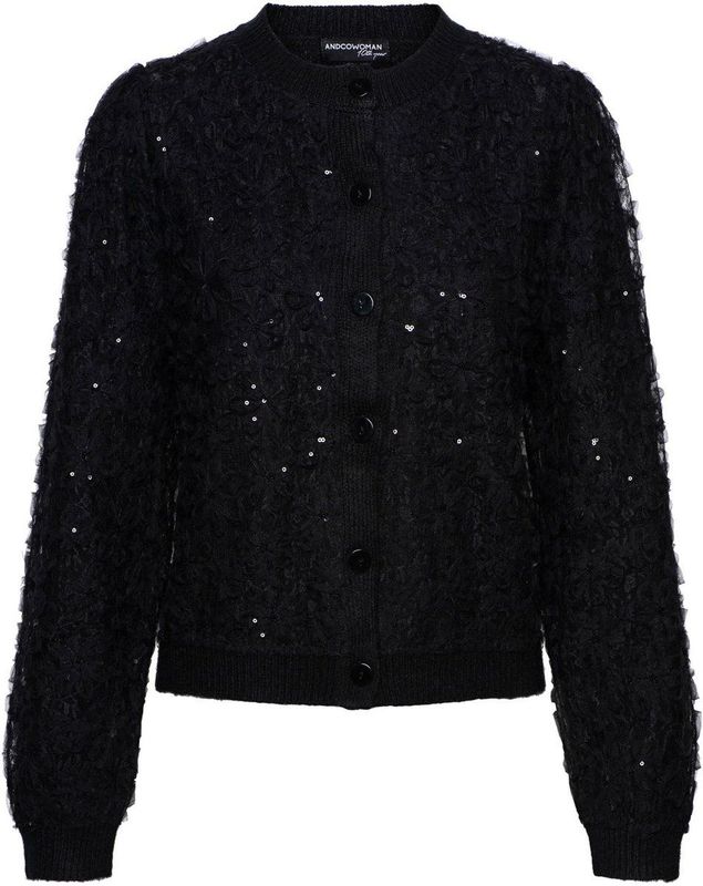 &Co Woman - Milano - Vest - Zwart - Lange Mouwen