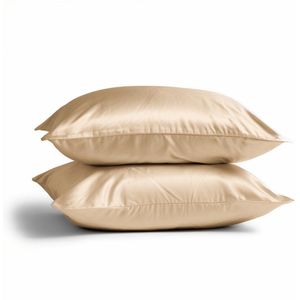 2x Zijden Kussensloop 50x70cm Donker Champagne Ritssluiting 19 Momme - Kussensloop set - Luxe Silk Kussensloop 100% moerbei zijde - Zijde kussensloop - Silk Heaven - 50x70cm / Ritssluiting