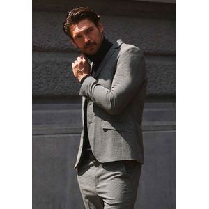 Mexx Blazer Pied De Poule Zwart Heren - Maat 50