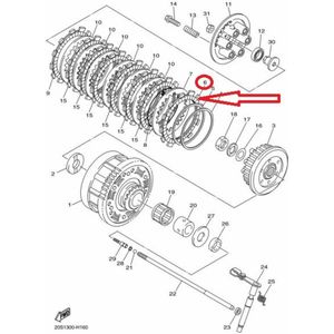 Disque garni d'embrayage pour moto Yamaha 600 XJ6 Diversion 4H7-16321-02-00 Neuf
