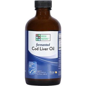 Green Pasture Blue Ice Fermented Cod Liver Oil - Sinaasappel 180 ml