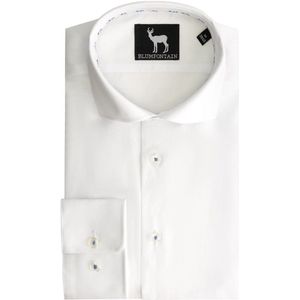 GENTS - Blumfontain linnenprint uni - Katoen - Wit - Maat EU48/3XL