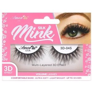 Amor Us Cosmetics - 3D - Silk Mink - VOLUME - Lashes - 3D.045 - Nepwimpers - 20mm - 10 g