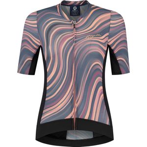 Rogelli Lynn Fietsshirt - Korte Mouwen - Dames - Koraal, Grijs - Maat XL