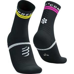 Pro Marathon Socks V2.0 - Black/Safety Yellow/Neon Pink