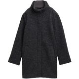 Tom Tailor - Bouclé Wollen Jas - Met Opstaande Kraag