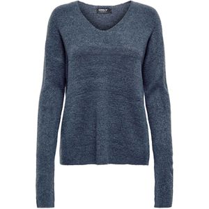 Only - Camilla - Gebreide Pullover - Mêlee - Regular Fit - V-hals