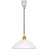 EGLO Lord 2 - Hanglamp - 1 Lichts - Ø360mm. - Zilver, Nikkel-Mat, Beuk - Wit