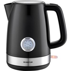 Inventum HW917B - Retro waterkoker - Inhoud 1,7 liter - Temperatuurindicator - Kunststof - 2200 watt - Zwart/RVS