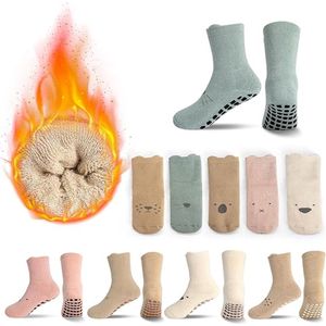 Antislipsokken voor baby's - 5 paar babysokken met siliconen zolen - Antislip katoenen sokken - Biedt een veilige grip - Voor jongens en meisjes van 1-5 jaar - Multicolor - S