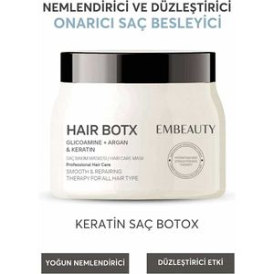 Embeauty Haar Botox Glicoamine + Argan + Keratine / Professionele haarverzorging Voedend Herstellend Keratine Botox Effectief Intensief Haarverzorgingsmasker voor alle haartypes 500 ml Karseell