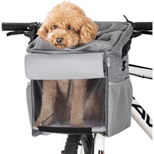 Huisdierendrager voor Fiets - Mand voor Honden of Katten - Tas met Schouderriem voor Wandelen Reizen