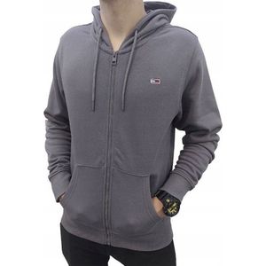 Tommy Hilfiger | Tommy Jeans | Hoodie met rits | Flagpatch logo | Grijs | M