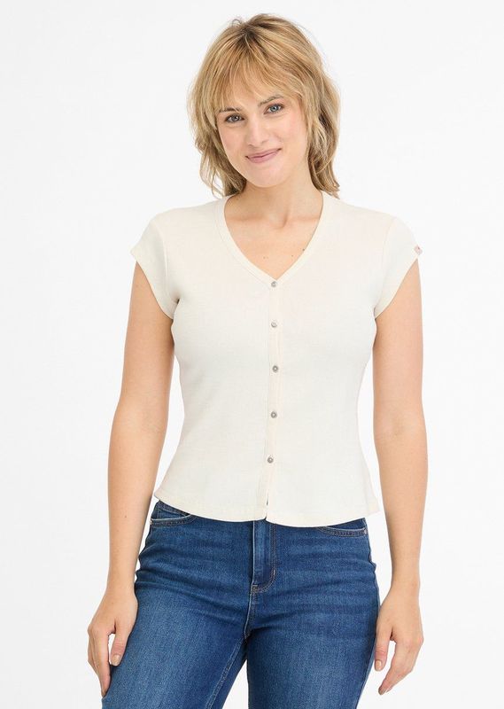 Shirt nomera beige knoopjes Ragwear - maat S