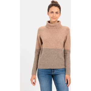 camel active Gebreide trui met col - Maat womenswear-XXL - Bruin