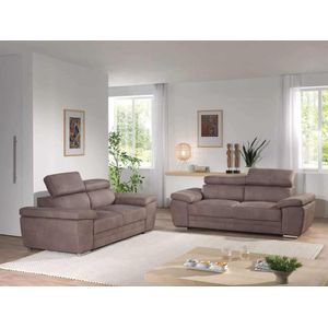 Bankstel Sofa 3+2 ilaria taupe zetel set seats and beds