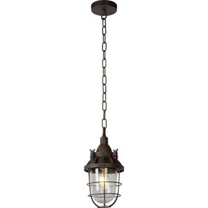 Lucide HONORE Hanglamp - Ø 17 cm - 1xE27 - Roest bruin