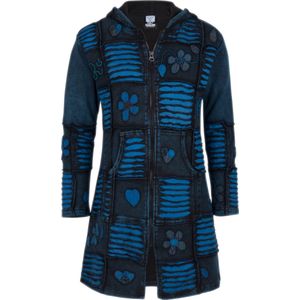 Dames Vest van Katoen met Polyester Fleece voering en vaste capuchon - SHAKALOHA - W Flexx Long Lined Blue M.
