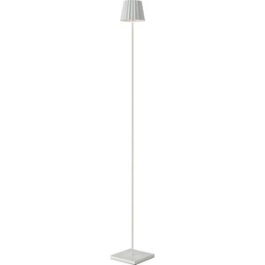 Sompex Troll LED Vloerlamp Oplaadbaar voor binnen en buiten in wit Aluminium Dimbaar  H120CM